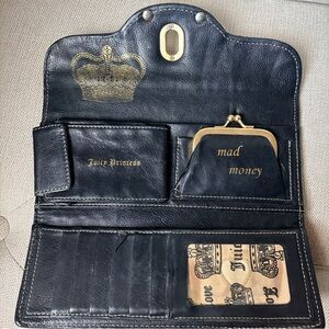 Juicy Couture Black and Gold Clutch Wallet